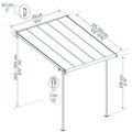 Terrassöverbyggnad Sierra 9,3 m² Antracitgrå Canopia by Palram 